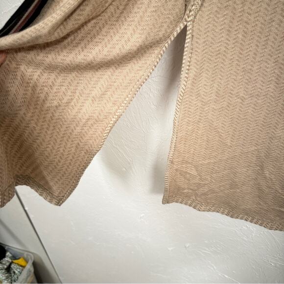 Daniel Rainn DR2 Tan Cable Knit Duster Cardigan Sweater Womens M Long Line Fall - Picture 8 of 10